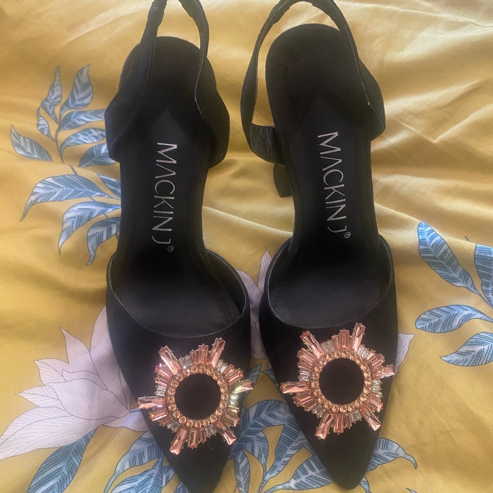 Black feature heels
